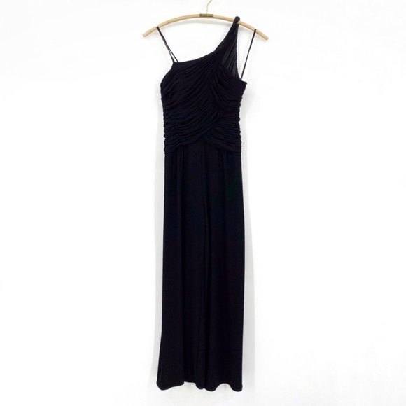 Adrianna Papell Black One Houlder Jumpsuit 8 - Picture 9 of 9